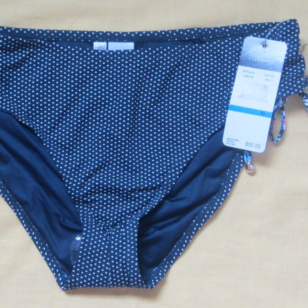Anne Cole Bikini Bottom Size XL~Black Polka Dot Bikini Bottom Size XL